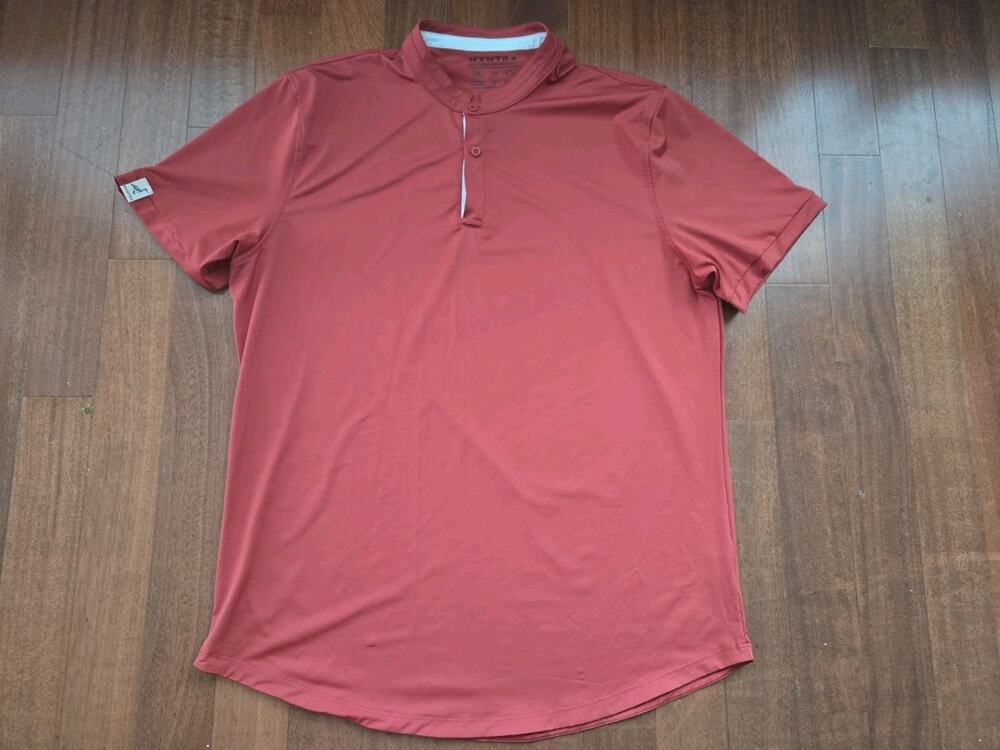 Mantra Polo Shirt Mens Xl Band Collar Golf Performance Stretch Casual